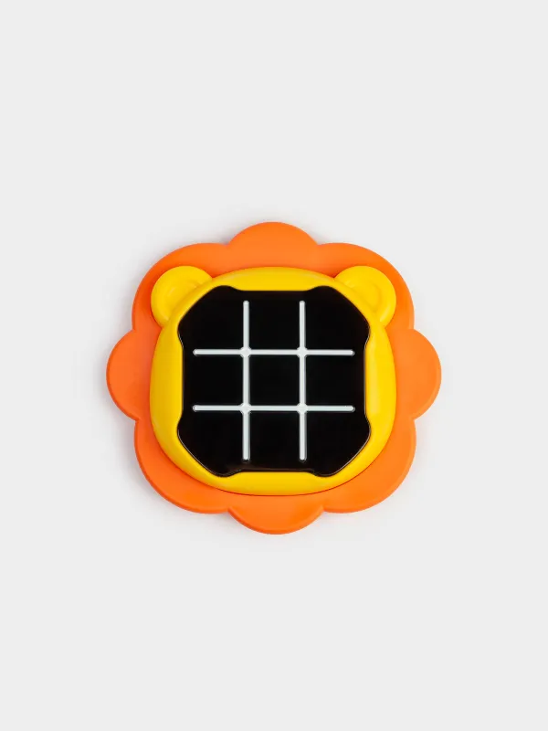 Дамытушы ойыншық, 14х13 см, электронды, пластик, қызғылт сары, Крестик-нолик, Арыстан, Game, image-0