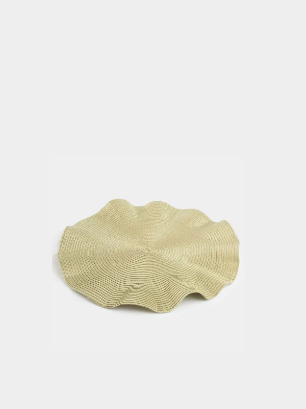 Аспаптарға арналған майлық, 38 см, полипропилен, дөңгелек, зәйтүн, Толқынды жиектер, Circle wave, image-1