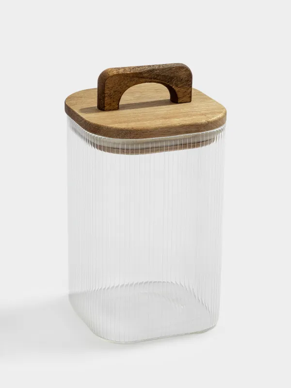 Банка для сыпучих продуктов, 1 л, Ravi wood, image-1