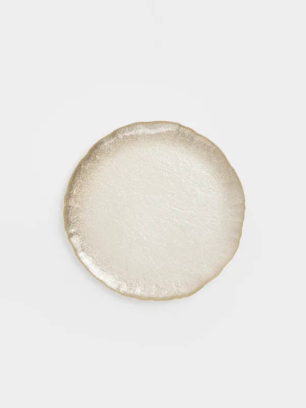 Түскі ас тәрелкесі, 28 см, шыны, алтын түстес, Antares, image-0