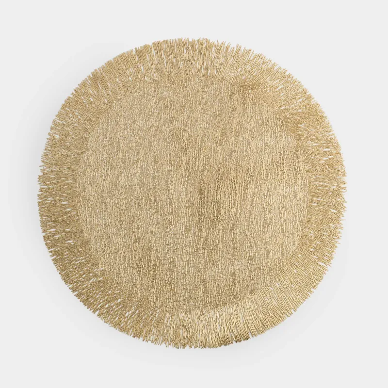 Аспаптарға арналған майлық, 38 см, жиегі бар, ПВХ, дөңгелек, алтын, Azhur