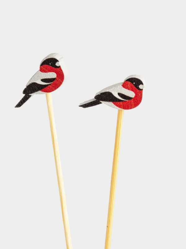 Канапе таяқшасы, 9 см, 20 дана, бамбук, қызыл және қара, Суықторғай, Elegant details, image-2