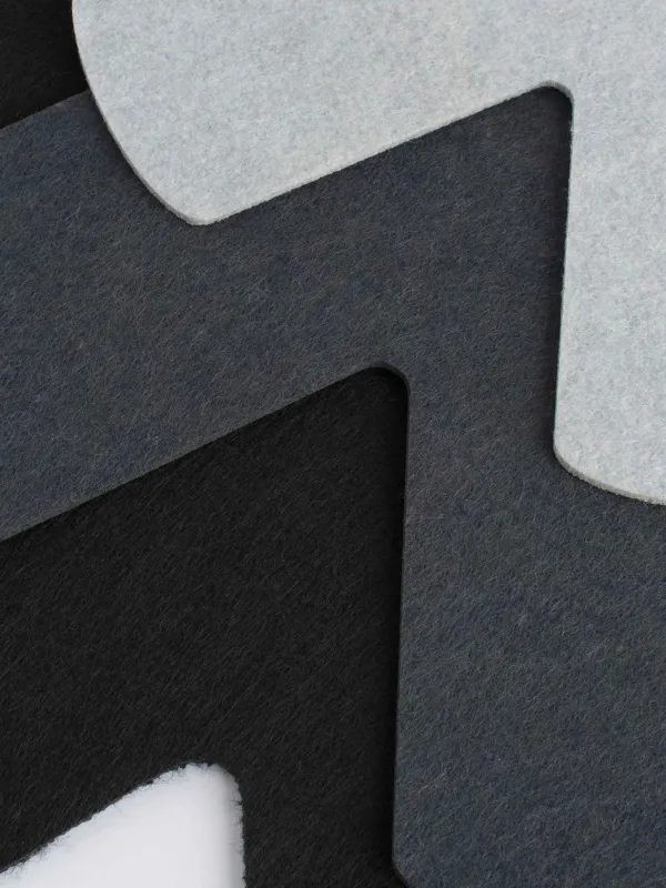 Қуыруға арналған табаға арналған қорғағыштар жинағы, 3 дана, 38/34/27 см, киіз, сұр, Assist, image-6