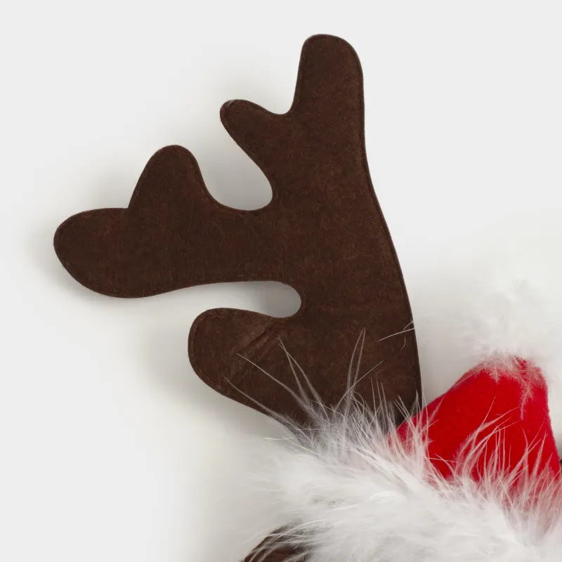 Иттерге арналған карнавал жиегі, 32х28 см, полиэстер, қоңыр, Бұғы мүйізі, Christmas pet, image-2