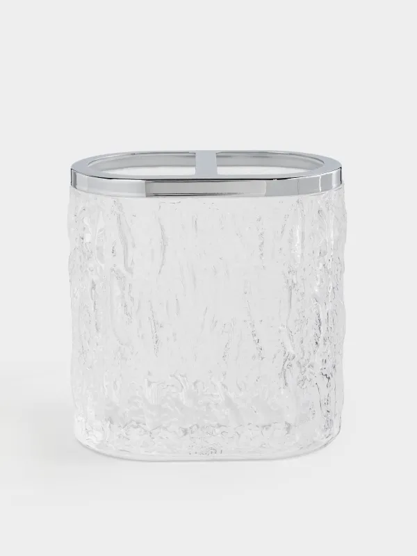 Тіс щеткасына арналған стақан, 11 см, шыны/болат, Hiona, image-0