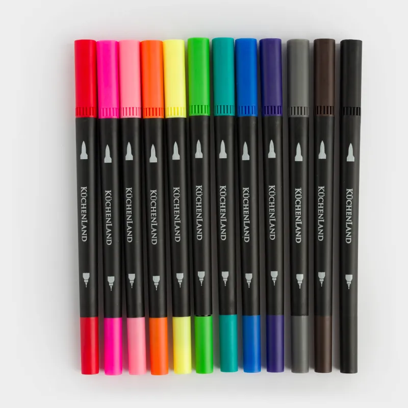 Маркерлер жиынтығы, 12 дана, қос, полипропилен, Draw, image-2