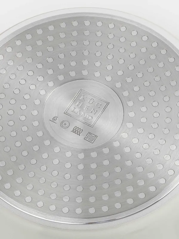 Кәстрөл, 24 см, 3,9 л, қақпағы бар, қапталған, алюминий, сүт түсті, Sentimentality, image-2