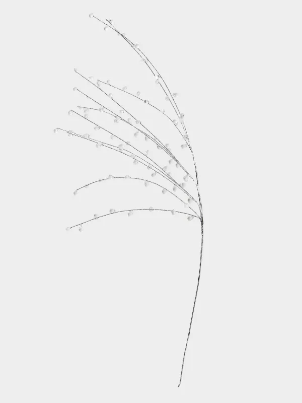 Сәндік бұтақ, 80 см, акрил/металл, Кристалдары бар күміс бұтақ, Crystal decor, image-0