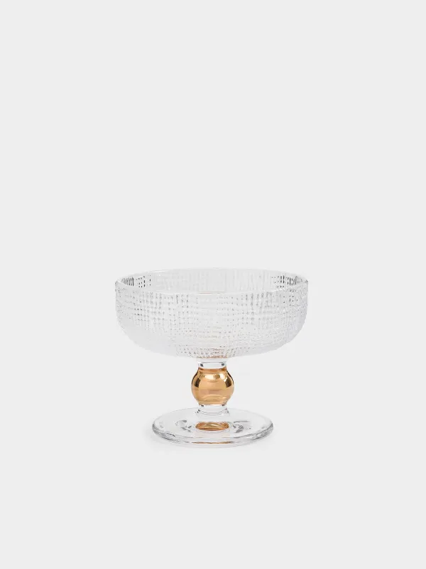 Креманка, 10 см, 280 мл, стекло Р, Grain gold, image-0