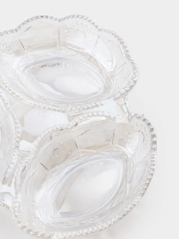 Менажница, 20 см, 3 отд, стекло Р, перламутр, Солнечные узоры, Sabal, image-4