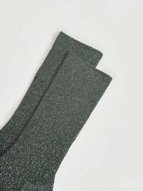 Әйелдер шұлықтары, өлшемі 35-38, мақта/полиэстер/люрекс, жасыл, Rubchik, image-2