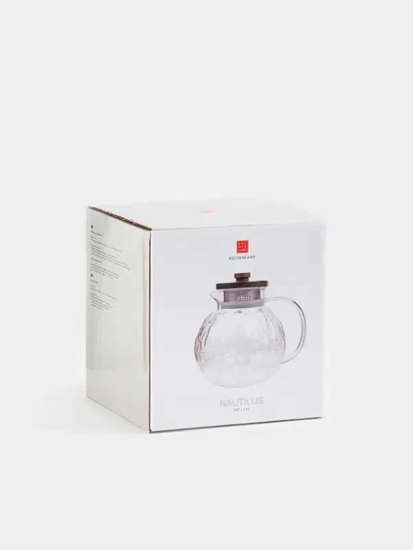 Құмыра, 1,4 л, сүзгі қақпағы бар, пайдаланылған шыны / ағаш, Nautilus, image-5