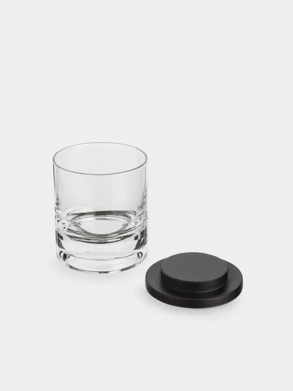 Виски стақаны, 10 см, 340 мл, 2 дана, тұғырда, шыны/ағаш, Clear, image-5