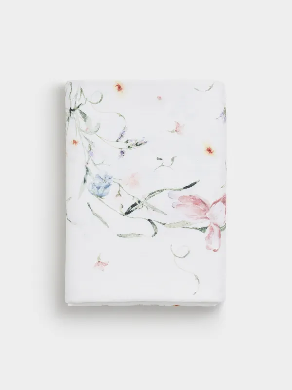 Дастархан, 170х250 см, полиэстер, ақ, Қояндар мен гүлдер, Rabbits in flower, image-8