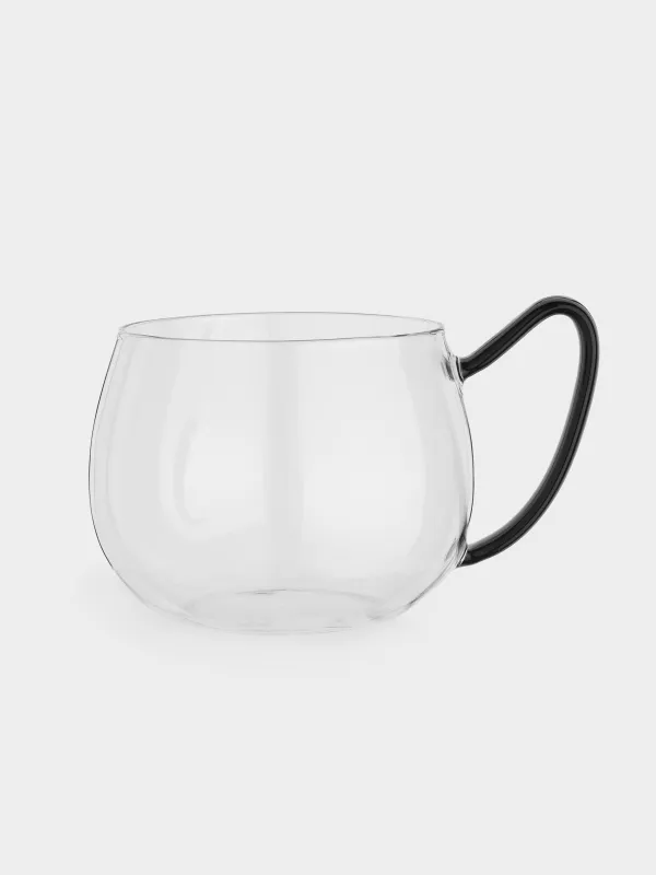 Саптыаяқ, 400 мл, 2 дана, шыны Б, қара тұтқа, Affogato, image-3