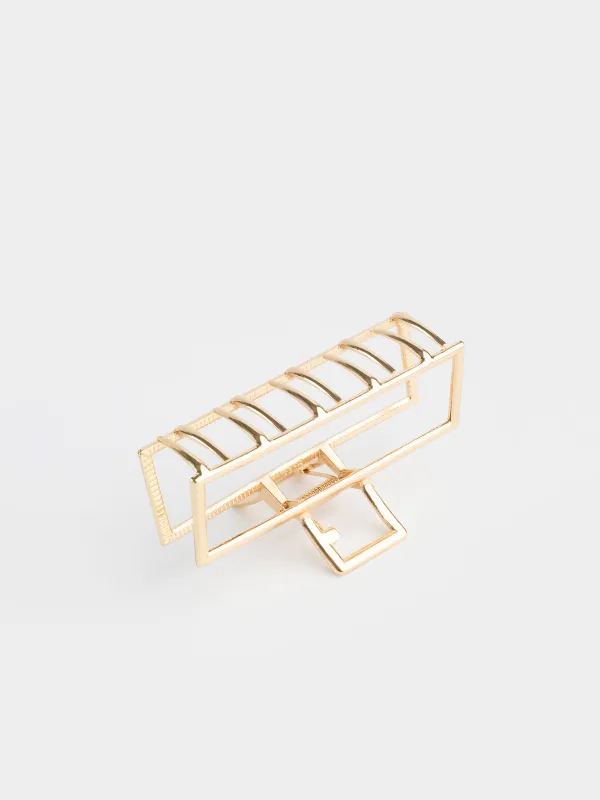 Шаш қыстырғыш, 9 см, металл, алтын, краб, Fantastic gold, image-2