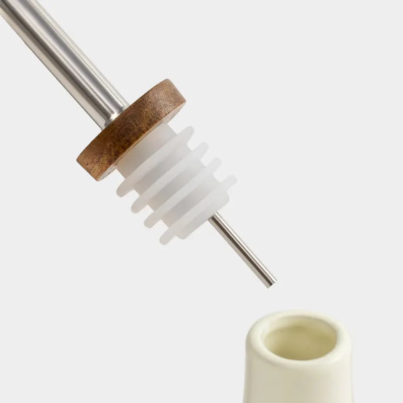 Май немесе сірке суға арналған бөтелке, 220 мл, диспенсері бар, керамика/ағаш, сарғылт-қоңыр, Laneri, image-6