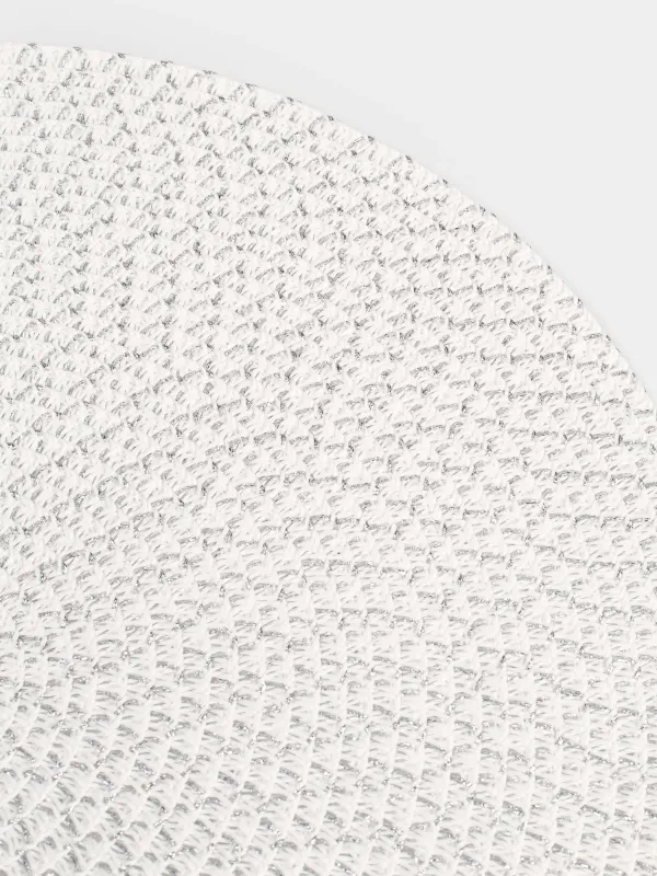 Аспаптарға арналған майлық, 38 см, целлюлоза/ПЭТ, дөңгелек, күміс түстес және ақ, Straw, image-3