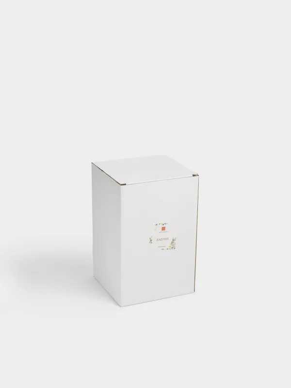 Мүсінше, 21 см, керамика, сұр, Көйлек киген және Гүлдері бар қоян, Easter, image-4