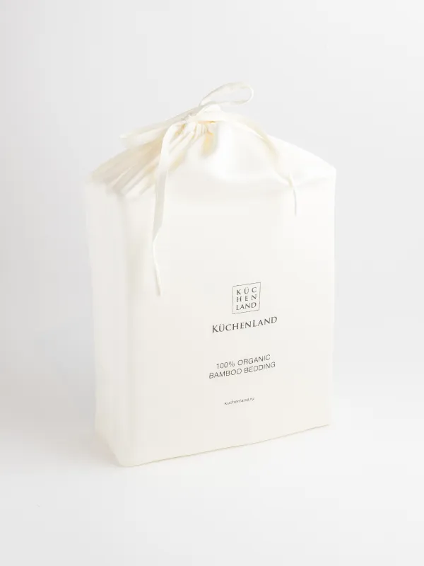 Төсек жабдықтарының жиынтығы, еуро, бамбук, піл сүйегі, Pure bamboo, image-6