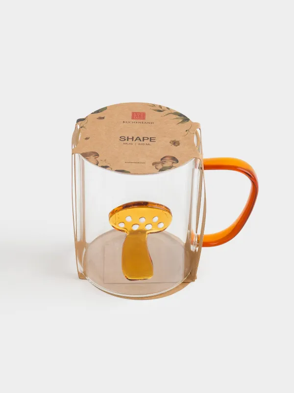 Саптыаяқ, 400 мл, шыны Б, қоңыр тұтқа, Саңырауқұлақтар, Shape, image-4