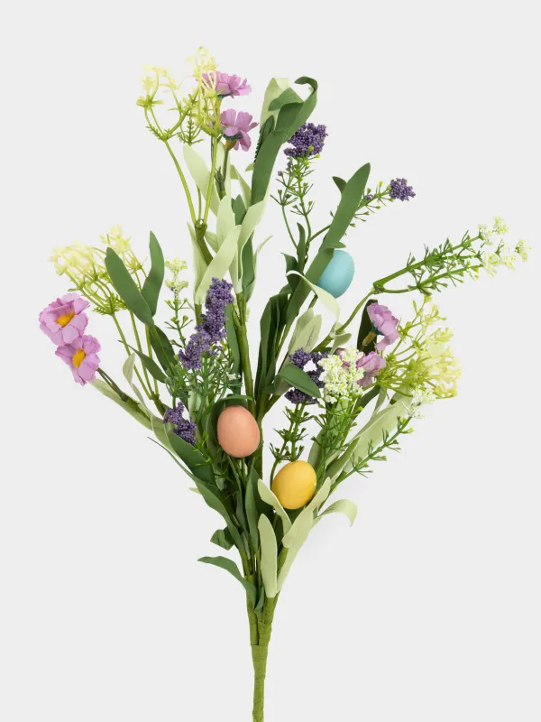 Ветка декоративная, 70 см, Цветы и пасхальные яйца, Easter decor, image-1