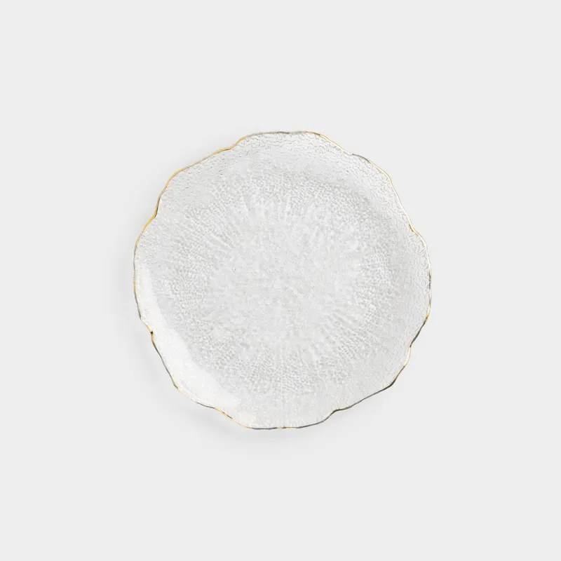 Тарелка закусочная, 21 см, с золотистым кантом, Berg