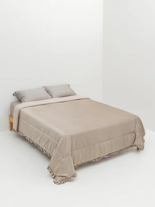 Покрывало, 220х240 см, стеганое, с рюшами, Stitch velvet, image-1