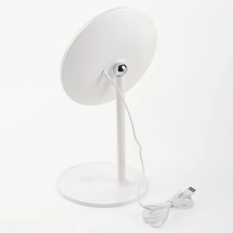 Үстел үсті айна, 33 см, жарықтандырылған, стендте, пластик, дөңгелек, АҚ, Веста, image-4