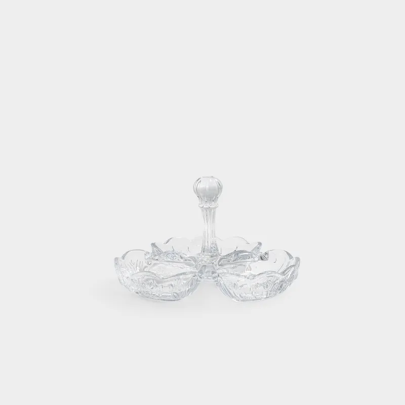 Менажница с декором,, 20х13 см, стекло, Clear pattern