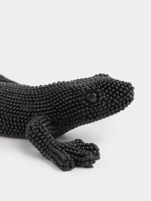 Статуэтка, 25 см, полирезин, черная, Ящерица, Paradise garden, image-4