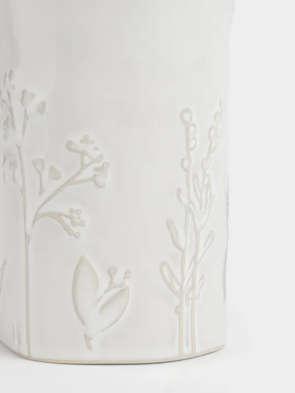 Жуынатын бөлмеге арналған стақан, 12 см, керамика, сарғылт-қоңыр, Шөптер, Hebe, image-2