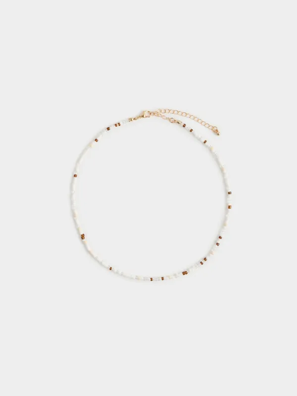 Цепочка, 45 см, пластик, цветная, Pearl color, image-0