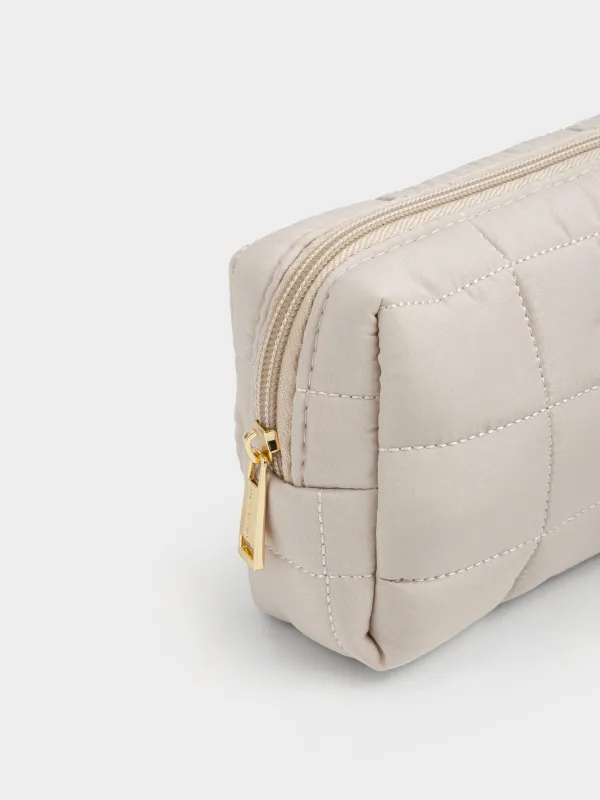 Косметикалық сөмке, 18х11 см, сырылған, полиэстер, қара, One stitch, image-4