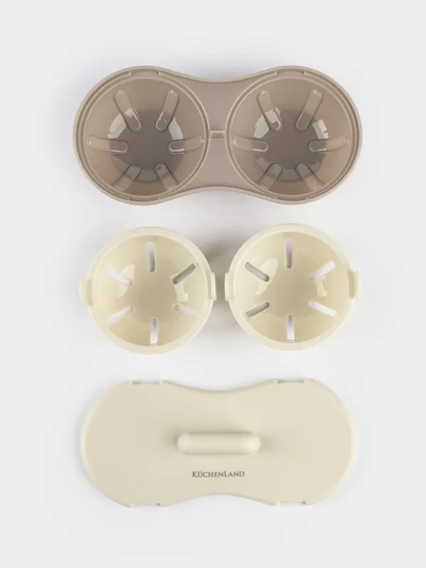 Микротолқынды пеште пісірілетін жұмыртқа пішіні, 22x12 см, 2 зат, пластик, түс, Soft kitchen, image-8