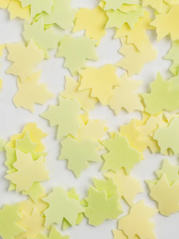 Конфетти сабын, 2 см, 80 дана, сары/жасыл, Лимон/Алма, Жапырақтар, Confetti, image-2