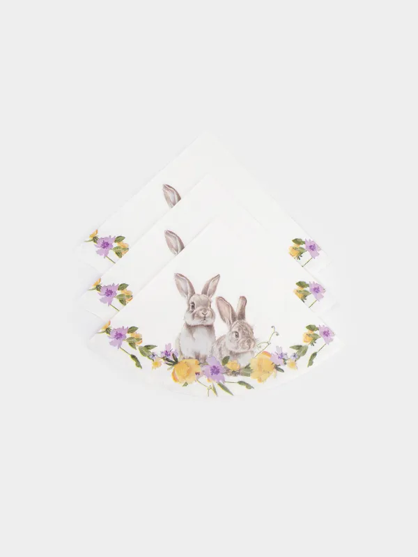 Салфетки бумажные, 33 см, 20 шт, Flora Easter, image-1