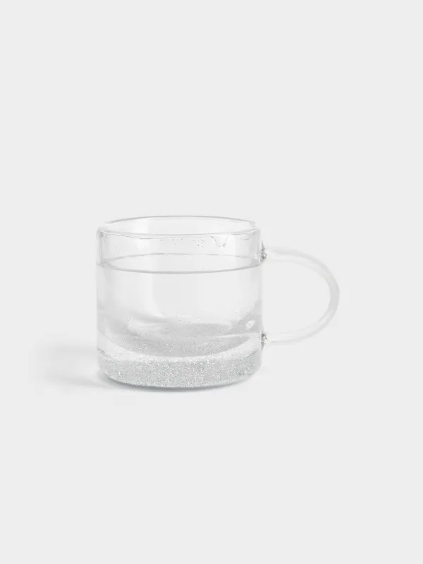 Саптыаяқ, 200 мл, шыны Б, ішінде жылтырақтары бар, Air decor, image-0