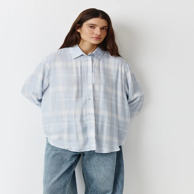 Әйелдер жейдесі, өлшемі L, ұзын жеңді, вискоза, ақ және көгілдір, Тор, Chofi