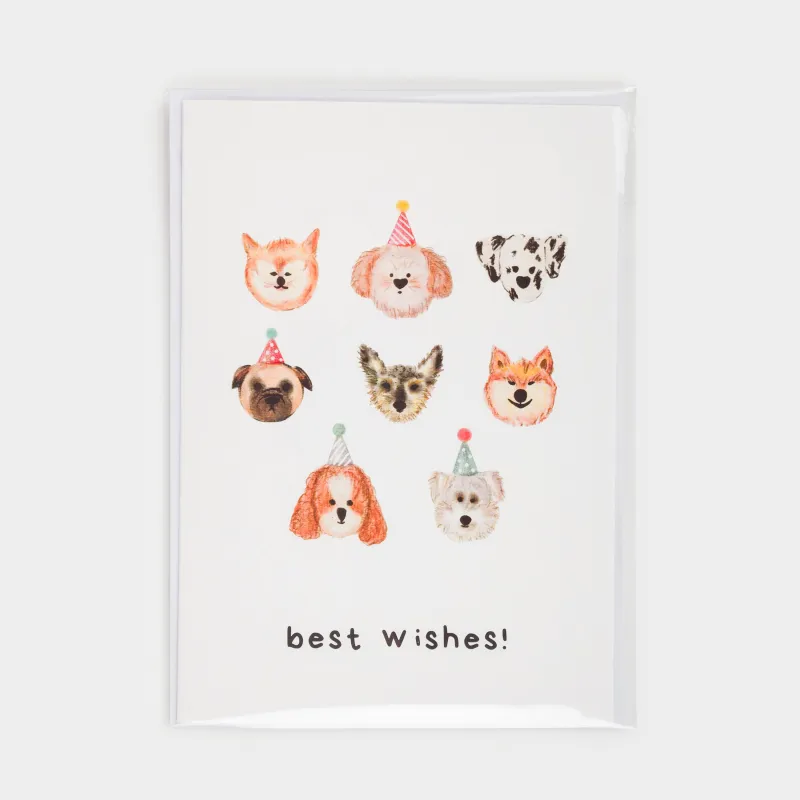 Сыйлық ашықхаты, 12х17 см, қағаз, сұр, Иттер, Birthday, image-6