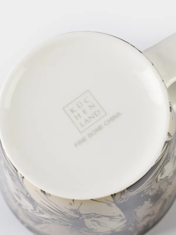 Саптыаяқ, 450 мл, фарфор F, қара, Жылқы, Horse, image-4