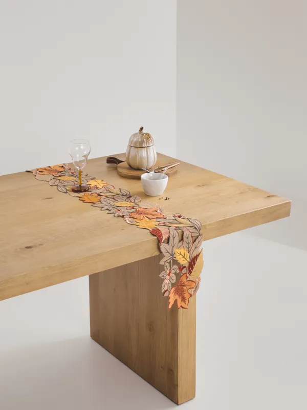 Үстел төсеніші, 20х160 см, полиэстер, сарғылт-қоңыр, Autumn leaves, Autumn leave, image-2