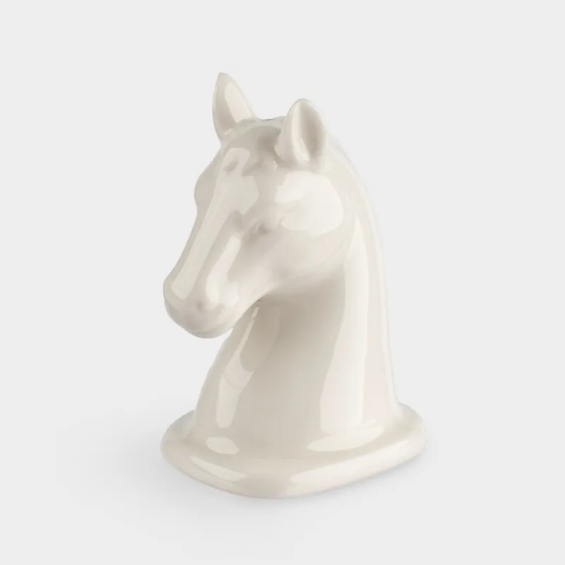 Тұз немесе бұрышқа арналған ыдыс, 9 см, фарфор Р, ақ, Жылқы, Horse white