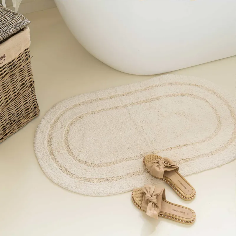 Кілемше, 60x100 см, сопақ, мақта, кілегей, Solo, image-2