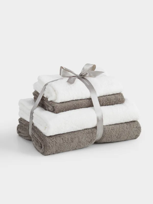 Сүлгілер жиынтығы, 50х90/70х140 см, 4 дана, мақта, құм/сүт түстес, Weltro cotton, image-6