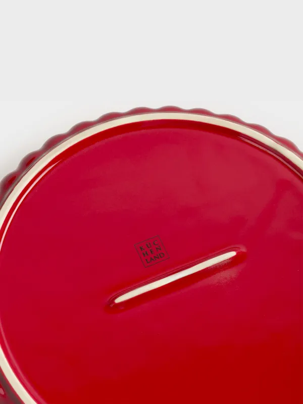 Форма для запекания, 22 см, керамика, круглая, бордовая, Градиент, Cakes gradient, image-9