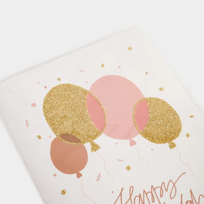 Сыйлық ашықхаты, музыкалық, 14х20 см, қағаз, ақ, шарлар, Birthday, image-4