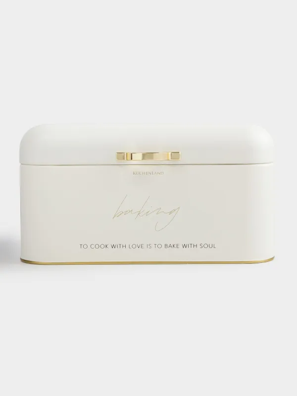 Хлебница, 30х16х18 см, металл, прямоугольная, молочно-золотистая, Autograph, image-5