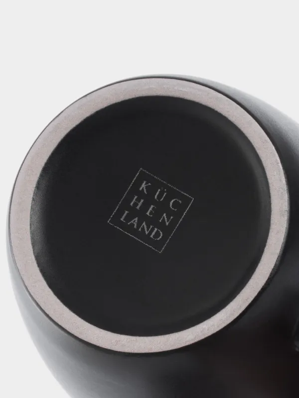 Кружка, 400 мл, 2 шт, керамика, черно-белая, в крапинку, Isernia, image-3