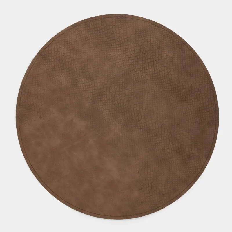 Аспаптарға арналған майлық, 38 см, екі жақты, ПВХ, дөңгелек, жасыл/қоңыр, Жылан қабыршақтары, Rock, image-1